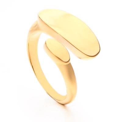 China TRENDY Minimalist Style Gold Filled Adjustable Ring Jewelry Lady Women Wedding Rings Engagement for sale