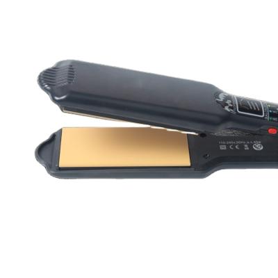 China Outdoor Professional Ceramic Electric Slim Hair Straightener Flat Iron LCD Display Machine for sale