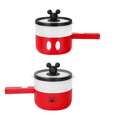 China Disney Mini Pan Electric Frying Steamer Electric Steamer 1.5L Multi Outdoor Portable Electric Cooer Noodle Cooker Pot for sale