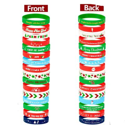 China Environmentally Friendly Festival Slap Christmas Flash Wristband Bracelet For Kids for sale