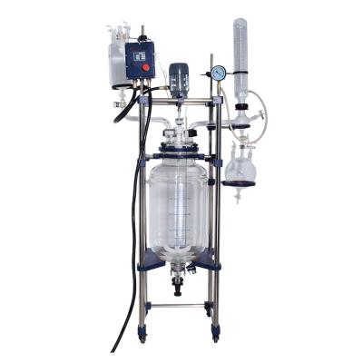 China Lab Stirring Best Price Coated Glass Reactor With Oil Bath For Heating for sale