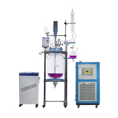 China Laboratory Stirring Factory Direct Supply Chemical Lab Using Double Layer Glass Reactor for sale