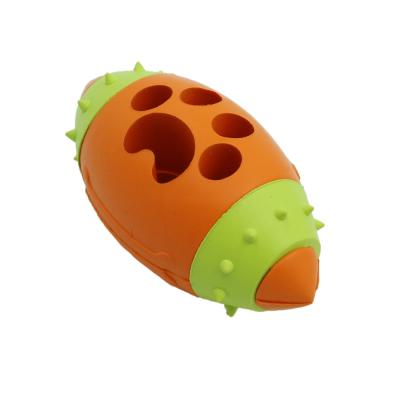 China Sustainable Pet Treat Food Dispensing Toy Strong Durable Dog Rubber Toys For Aggressive Chewers for sale