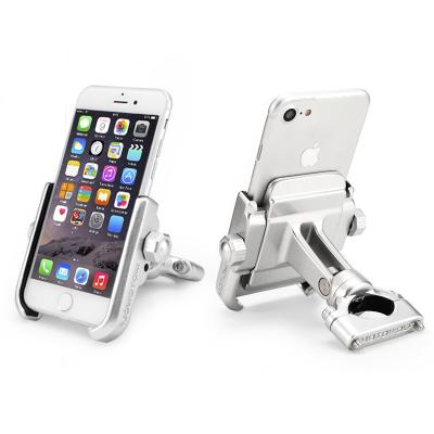 China 4-6.5 Inch Adjustable Aluminum Mobile Mount Bicycle Motorcycle Phone Holder For Outdoor Riding for sale