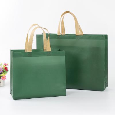 China Portable /Eco Friendly /Disposable/Durable Woven Fabric 80gsm Eco Friendly Shopping Bags Recyclable/Reusable Non Friendly Concise Design Boutique for sale