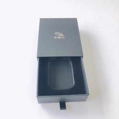 China Recyclable Wholesale Black Cosmetic Drawer Beauty Hard Paper Gift Boxes For Packaging for sale