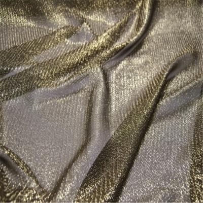 China Jacquard Metallic Gold Metallic Gold Lurex Lame Wholesale Price Black Color For Lady Shiny Modern Dress for sale