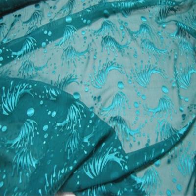 China Plain Organic Color Opal Fabric Silk Burn Out Silk FabricTextile for Lady's Dress Elegent Spring Clothes for sale