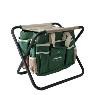 China Hot Selling Amazon Garden Tools Multi Pockets Heavy Duty Tool Bag With Single Strap With Garden Tool 435mm for sale