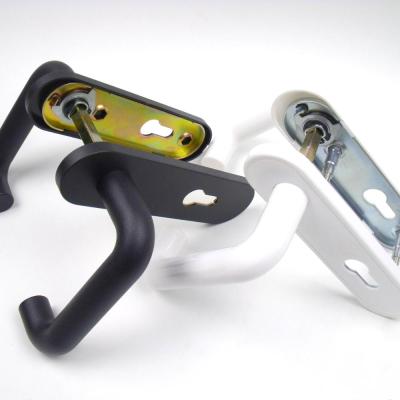 China Modern Lever Door Lock Plastic Material Fire Rated Black Plastic Door Lever Handle Nylon Manufacturing for sale