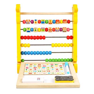 China Multifunctional Wooden Preschool Educational Toys Two-in-One Math Education Kids Cute Giraffe Toy for sale