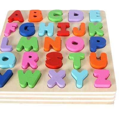 China Kids Educational Toys Wooden Toy Arabic Alphabets Toys For Children Wooden Alphabet Toy Wooden Puzzle for sale