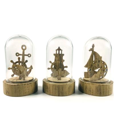 China Holiday Light Factory Direct Sales Sea Style Window Decoration Wooden Light Led Decorative Night Light for sale