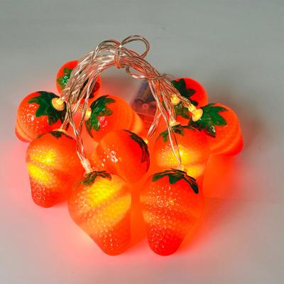 China Fairy Light Decoration 1.5M Christmas Tree Strawberry Holiday Holiday Battery Cable String Light for sale