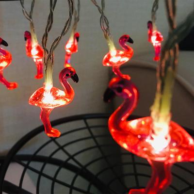 China Fairy Holiday Light Valentines Gifts Rose Decoration Flamingo String Lights Battery Cable for sale