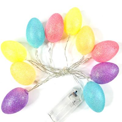 China Holiday Light 1.7M Battery Five Color Easter Decoration Custom Led Egg String Lights for sale