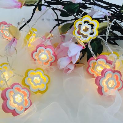 China Battery Operated 2AA Plum Blossom Led Flower Fairy Lights String 6*1.2*6cm for sale