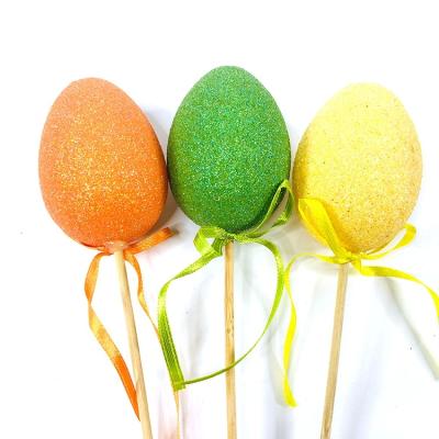 China Handmade Wholesale Eggs Colorful Easter Egg Decorating Kit Stick For Home Decor for sale