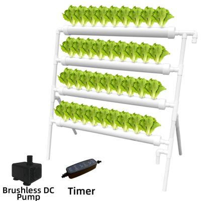 China Eco-friendly NFT 36 Holes Hydroponic Growing System With Special Fertilizer Timing Cycle, PVC Pipe Garden Plant Kit for sale