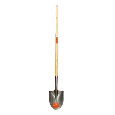 China Long tempered and durable wholesale high quality wooden shovel true to handle multi functional shovel steel shovel for camping for sale