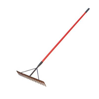 China Garden Rake Factory Price High Quality Steel Hand Rake With Handle for sale