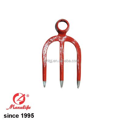 China Cultivating Digging Hoe Types Industrial Grade 1.3-1.5kg FH105-3T B COCK Brand Machine Forged Steel 3 Forks Garden Fork Railway Hoe for sale