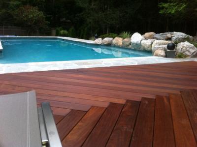 China Swimming pool brazilian teak wood decking for sale