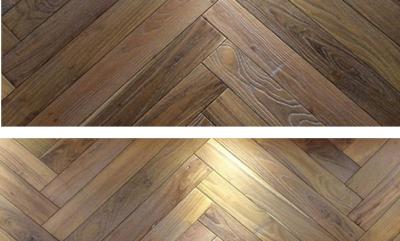 China wire brushed surface oak herringbone parquet flooring for sale