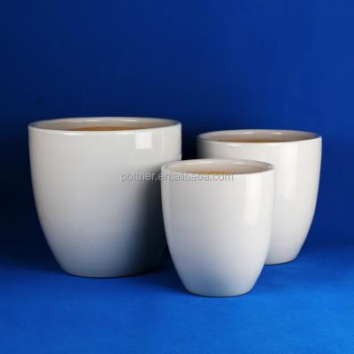 China Ceramic White Cheap Ceramic Flower Pots Garden Potted Plant Pot Planter 331W for sale