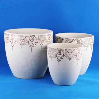 China 331P-EB Ceramic Flower Pots Flower Pot Garden Potted Plant Pot Planter Ware for sale