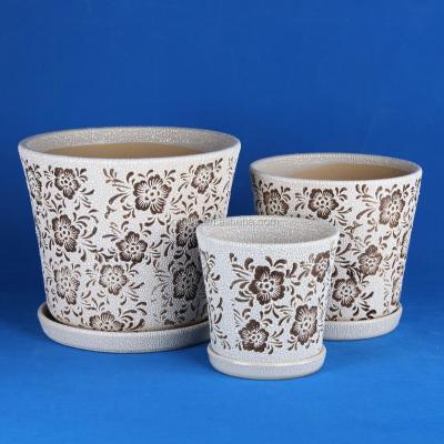 China Flower pot flower pot garden potted plant pot ceramic planter 211P-BB for sale