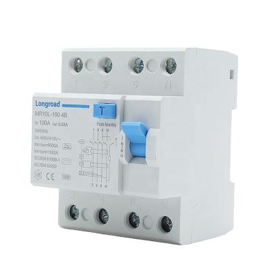 China Good Quality Residual Current Leakage 4p 100a Rccb Circuit Breaker MR10-100 for sale