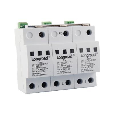 China 500A 40kA-80kA AC SPD Surge Protector Device Power Lightning Arrester for sale