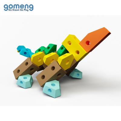 China Other Kindergarten Assembled Building Blocks Best-Selling Education Eva Big House Wooden Block Stacking Toys for sale