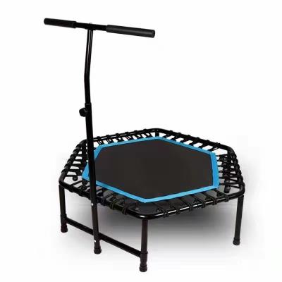 China With Protective Net Hexagonal Adult Room Mini Children Trampoline With Handle Fitness Trampoline for sale