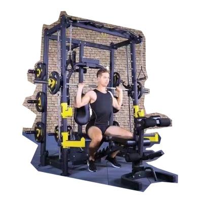 China Universal Multifunctional Cable Cage Power Indoor Gym Equipment Sets Trainer With Smith Machine Multi Functional Home Gym Smith Machine for sale