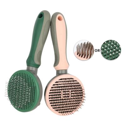 China Stocked Premium Quality Pet Self Cleaning Brush Factory Price Dog Sweep Professional Deshedding Cat Brush Grooming Tool for sale