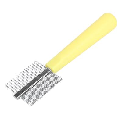 China Factory Stocked Wholesale Color Box Packaging Pet Needle Comb Small Double Sided Dog Cat Grooming Hair Comb for sale