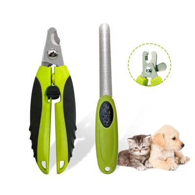 China High Quality Stocked Safety Guard Cat Nail Tool Dog Pet Nail Clippers Set With Free Nail Folder for sale