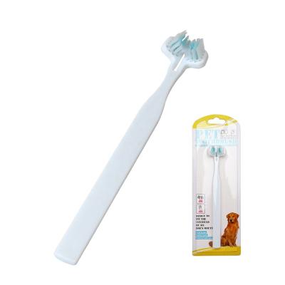 China Viable Wholesale Dog Dental Care Two Heads Factory Bulk Pet Cat Dog Toothbrush for sale