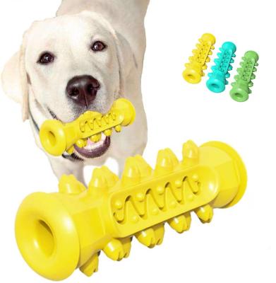 China 2021 New Arrival Stocked Teeth Cleaning Rubber Dog Activity Toothbrush Chewing Toy for sale