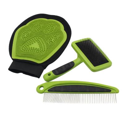 China Factory Stocked Wholesale 3 in 1 Set Cat Dog Grooming Kit Pet Brush Pet Grooming Set for sale