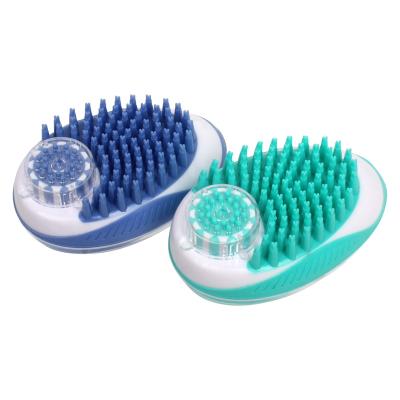 China Amazon Viable Hot Sale Dog Cat Massage Shower Brush Pet Bath Soft Rubber Soothing Brush for sale