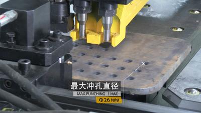 China Hydraulische Platten-lochender und Markierungsmaschinen-Loch-Durchmesser 26mm Stahlkonstruktion CNC zu verkaufen