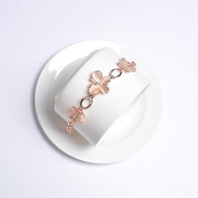 China High Quality Adjustable Rose Gold Plated Exquisite Butterfly Butterfly Bracelet Women's Other Butterfly Bracelet for sale