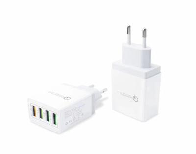 China High Quality Mobile Phone Fast Charger 4Port USB Charger QC3.0 Phone Adapter Quick Charger for sale