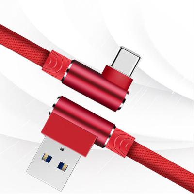 China Bestselling Dual Connector Alloy USB Data Cable 2.4A Fast Charging Nylon Braided Bending Aluminum USB Cable for Type C for sale