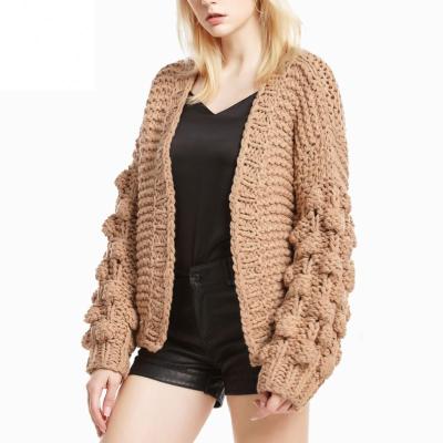 China Anti-pilling No Button Knit Acrylic Women Cardigan Sweater For Causal for sale