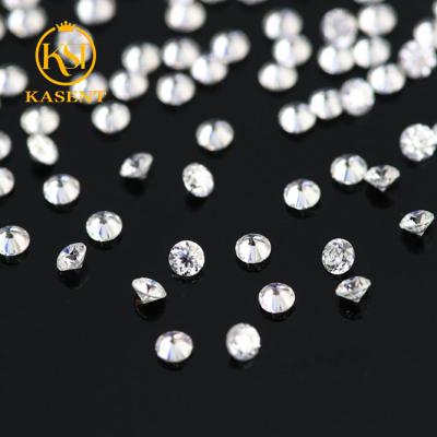 China Color Play or Fire Loose Gemstone Round Brilliant White E-F Color Stones Moissanite Loose Cut Moissanite Moissanite Diamonds VVS D for sale