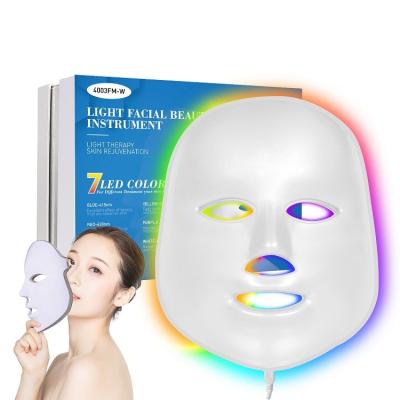 China Skin Tighten DGYAO 7 Colors Led Light Therapy Skin Care Facial Mask - With Medically Proven Blue & Red Light Treatment Acne Photon Mask for sale